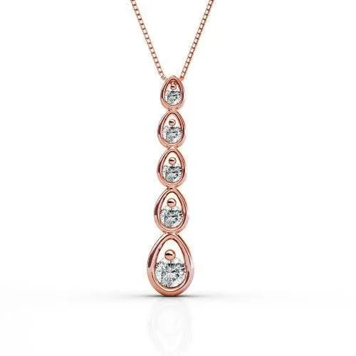 0.20 CT Round Cut Diamonds - Diamond Pendant