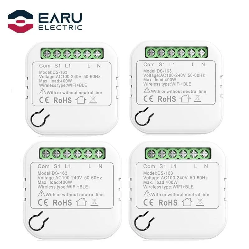 10A WiFi Smart LED Light Switch Relay Breaker Smart Life Tuya Remote Control