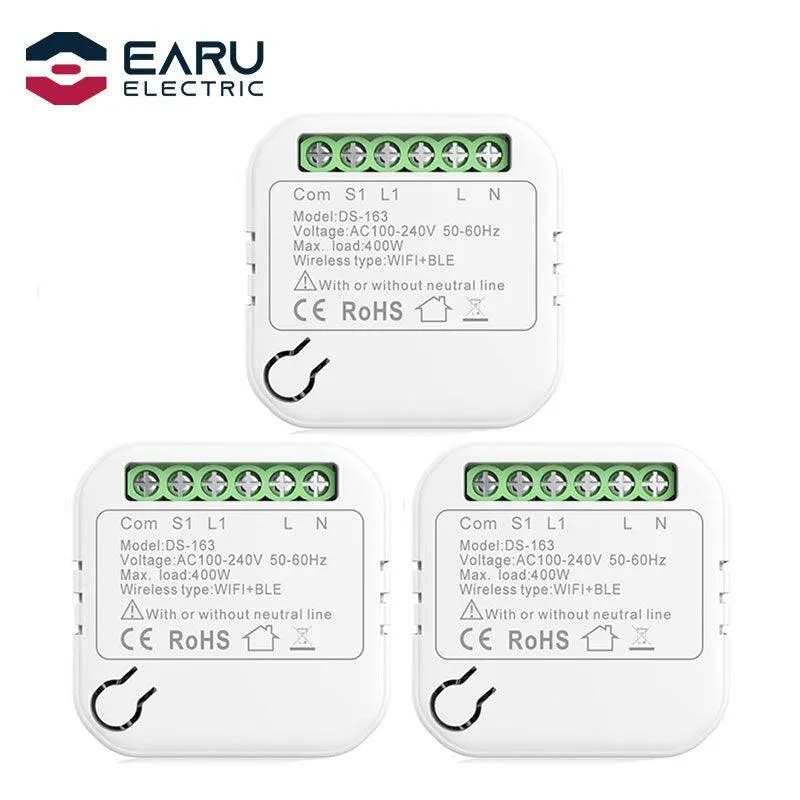 10A WiFi Smart LED Light Switch Relay Breaker Smart Life Tuya Remote Control