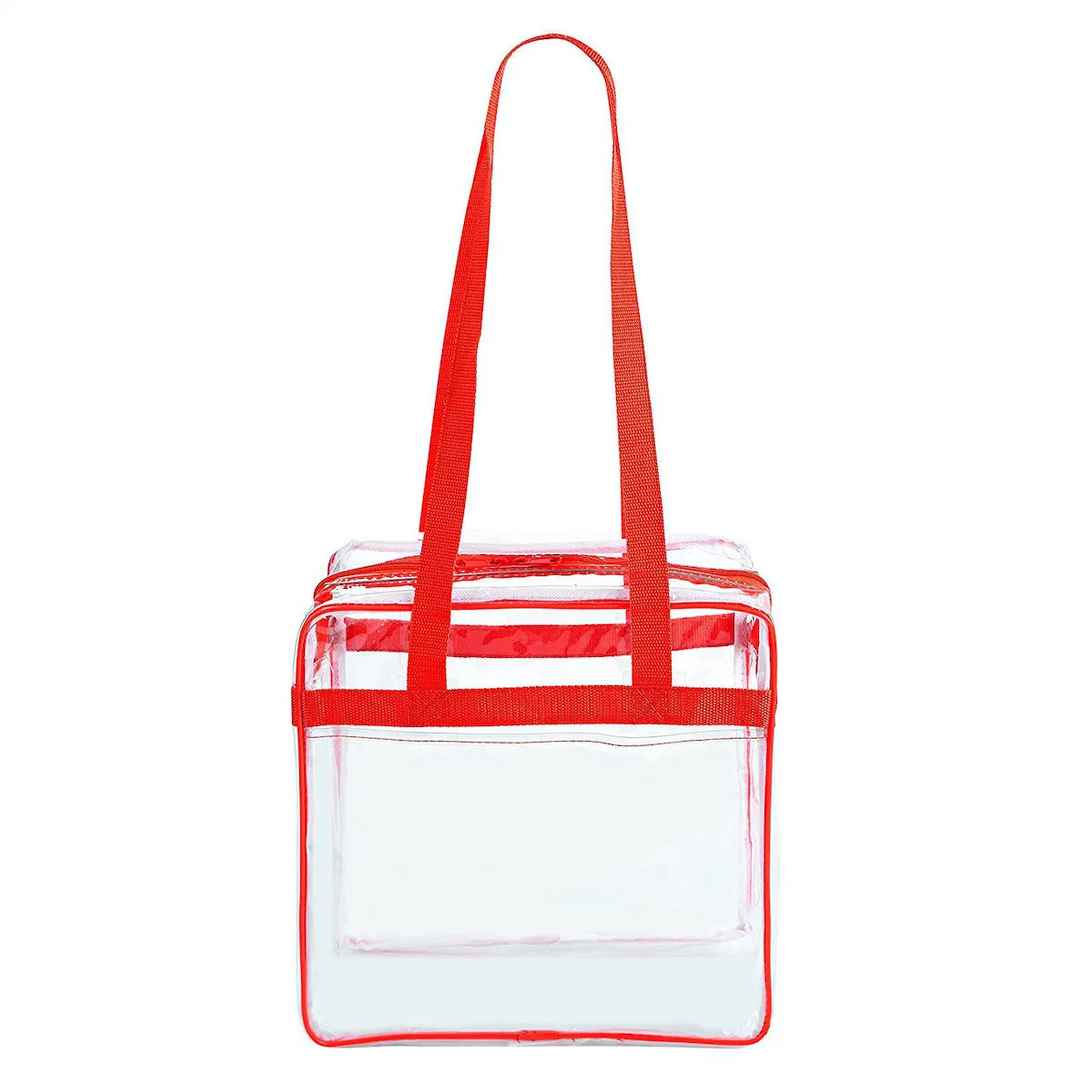 12 x 12 x 6 Stadium Bag with 35-inch Long Handles - Red Trim (1401-RED)