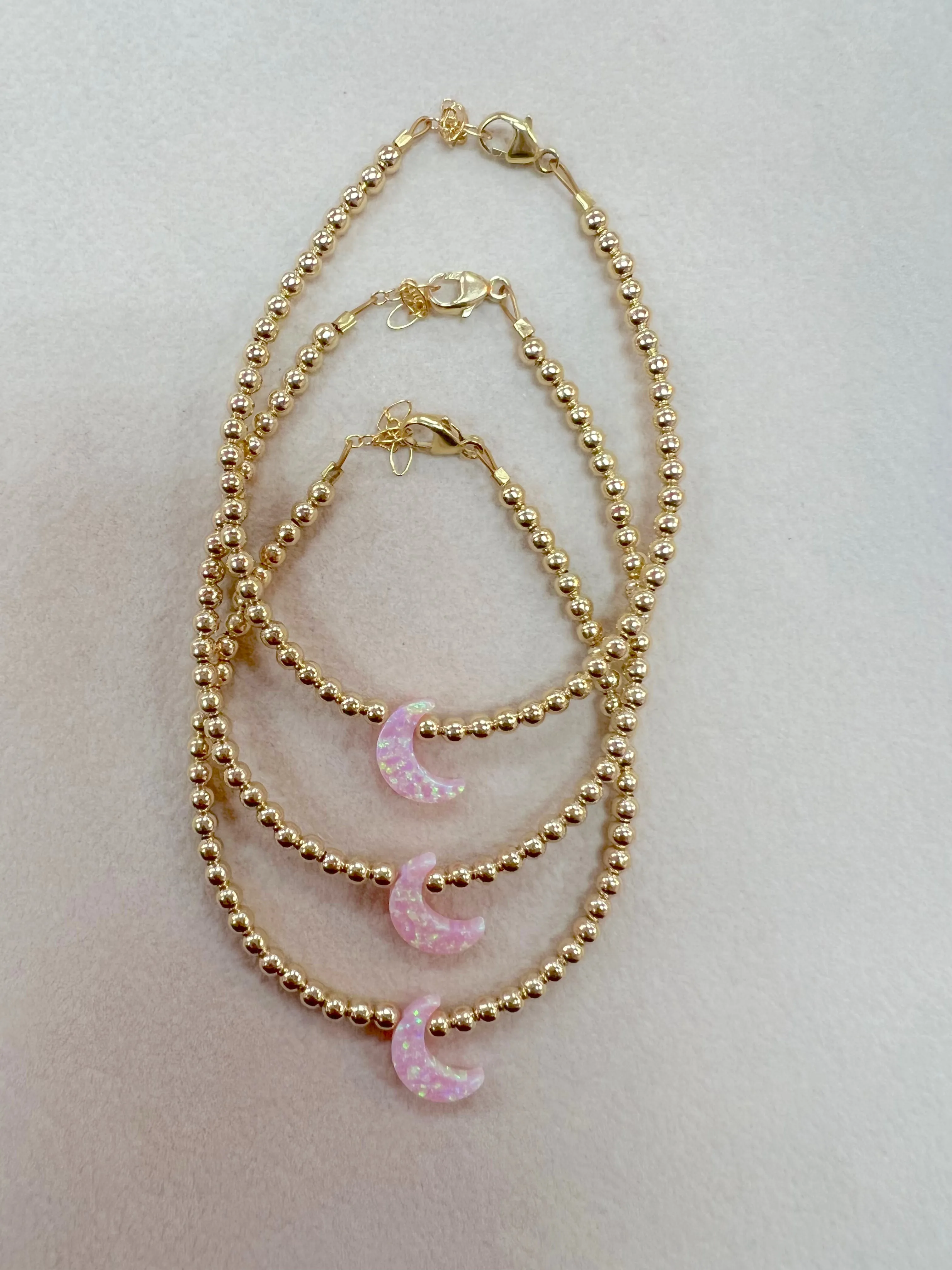 14k Gold Filled "Pink Moon" Bracelet