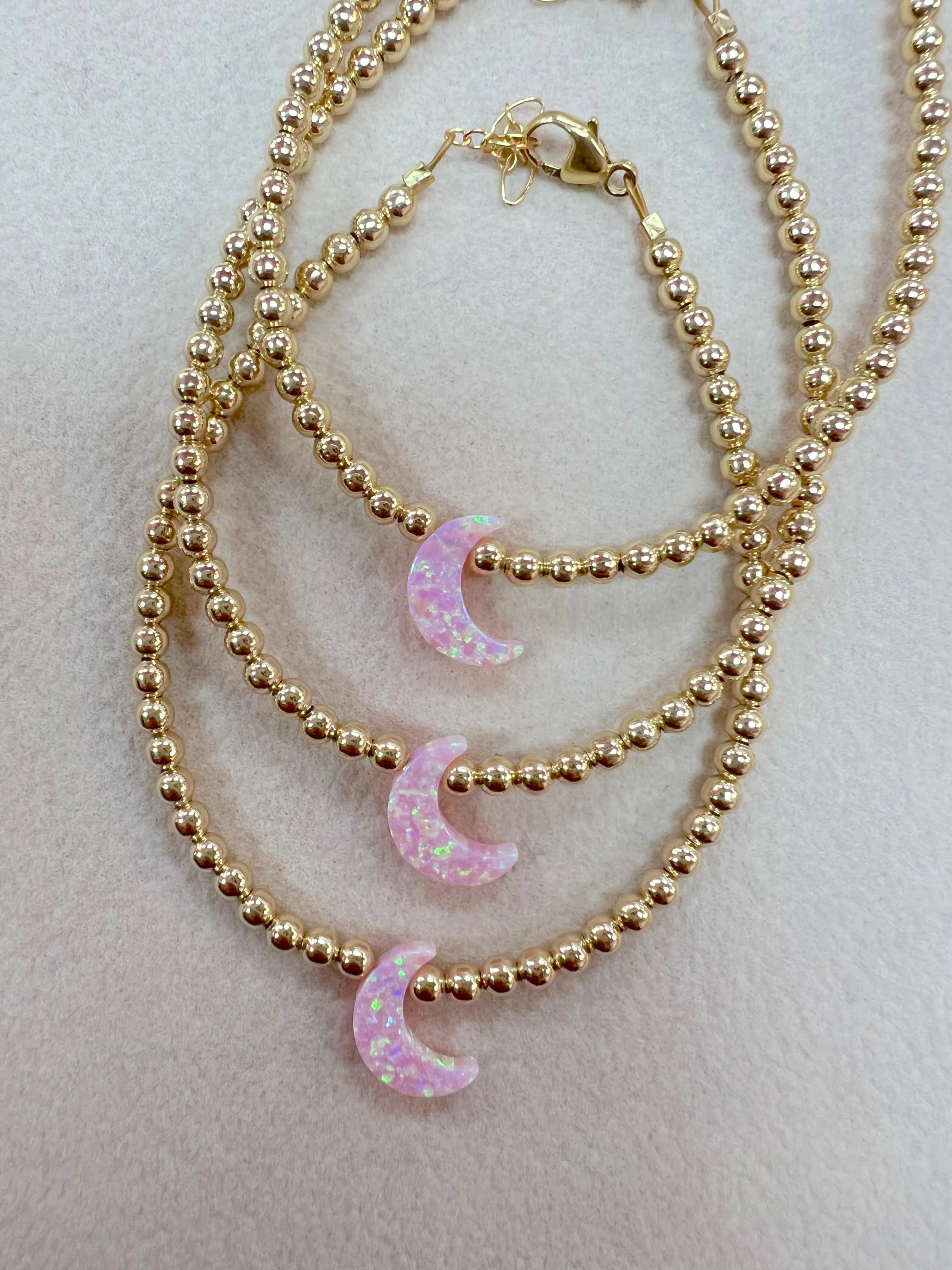 14k Gold Filled "Pink Moon" Bracelet