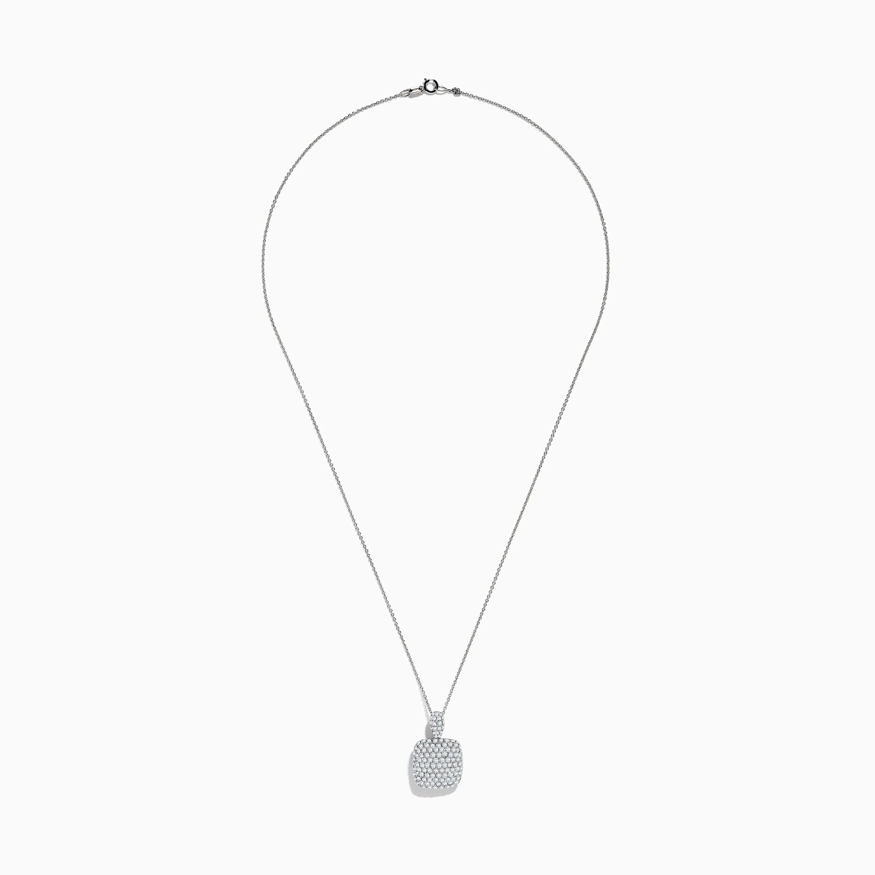 14K White Gold White and Black Diamond Reversible Pendant