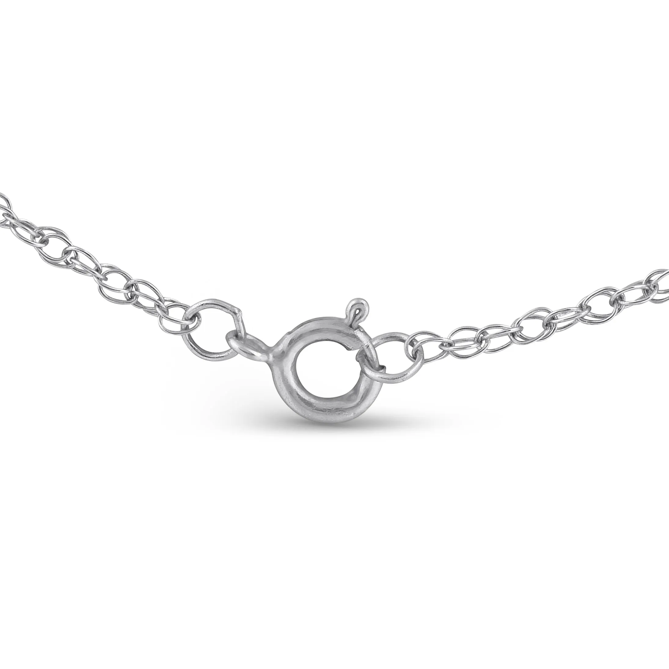 1/6ct Black Diamond White Gold Heart Pendant White Gold