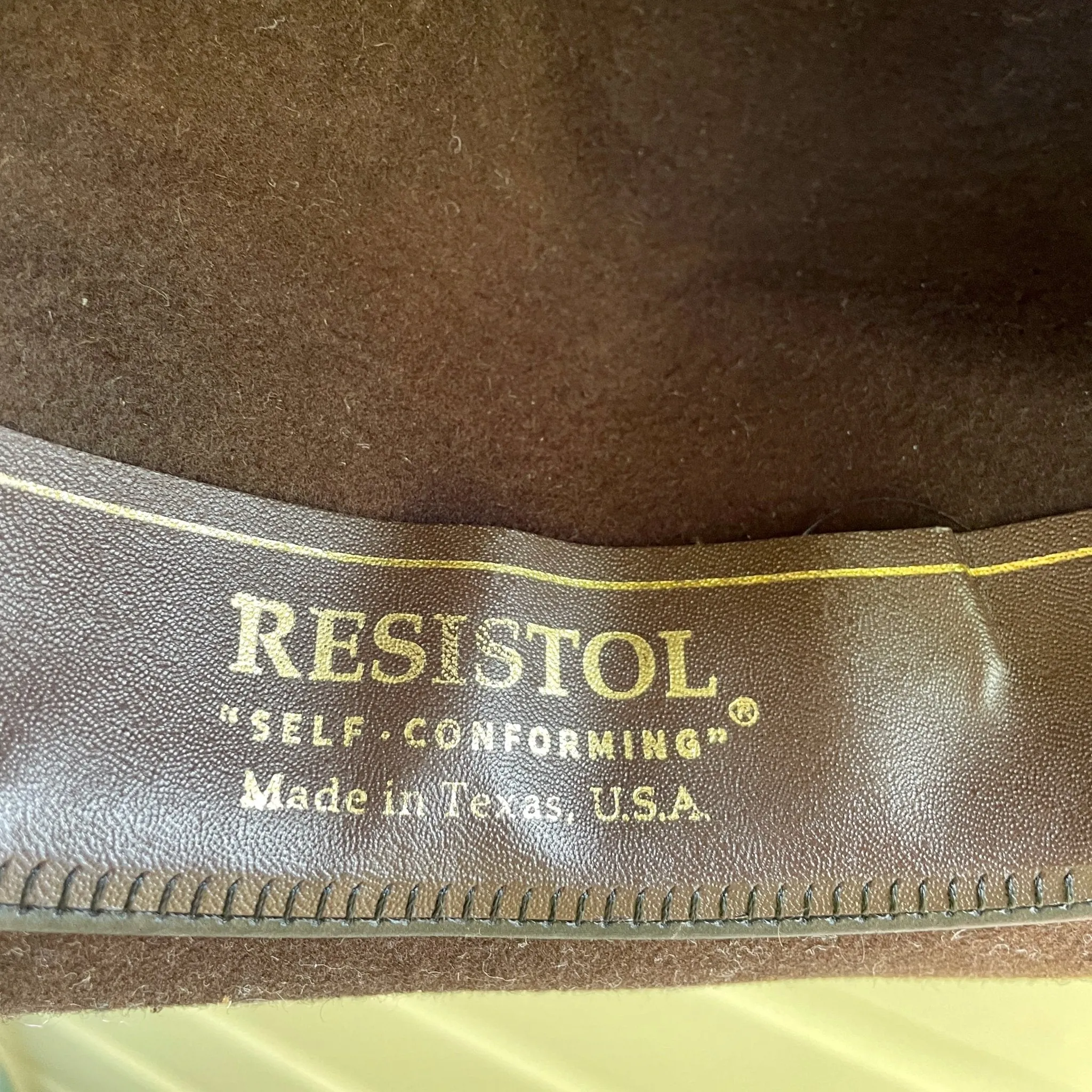 1970's Vintage Resistol "Self Conforming" Chocolate Brown Cowboy Hat Made in Texas USA Sz 7 1/2 - 59.7 cms L - OOAK