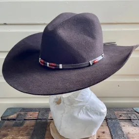 1970's Vintage Resistol "Self Conforming" Chocolate Brown Cowboy Hat Made in Texas USA Sz 7 1/2 - 59.7 cms L - OOAK