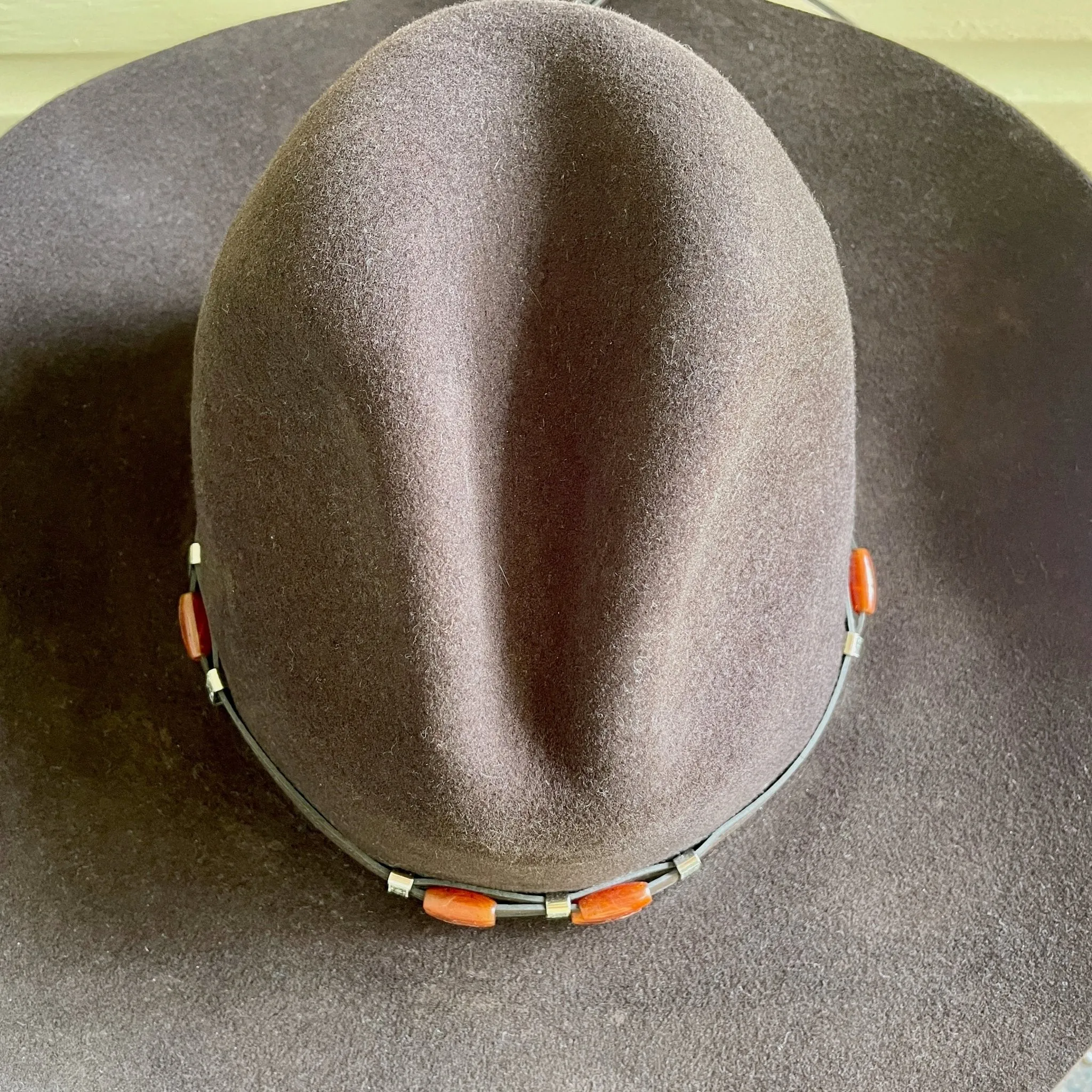 1970's Vintage Resistol "Self Conforming" Chocolate Brown Cowboy Hat Made in Texas USA Sz 7 1/2 - 59.7 cms L - OOAK