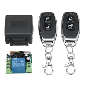 433Mhz DC12V 1CH Wireless Remote Control Switch Relay Receiver Module   2 RF Transmitter