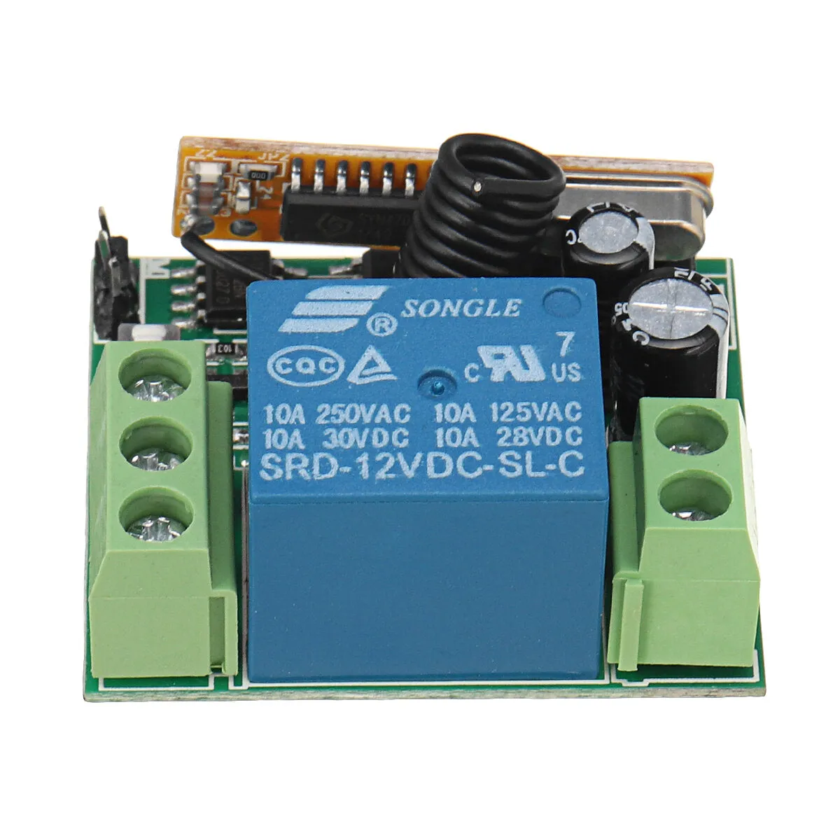 433Mhz DC12V 1CH Wireless Remote Control Switch Relay Receiver Module   2 RF Transmitter