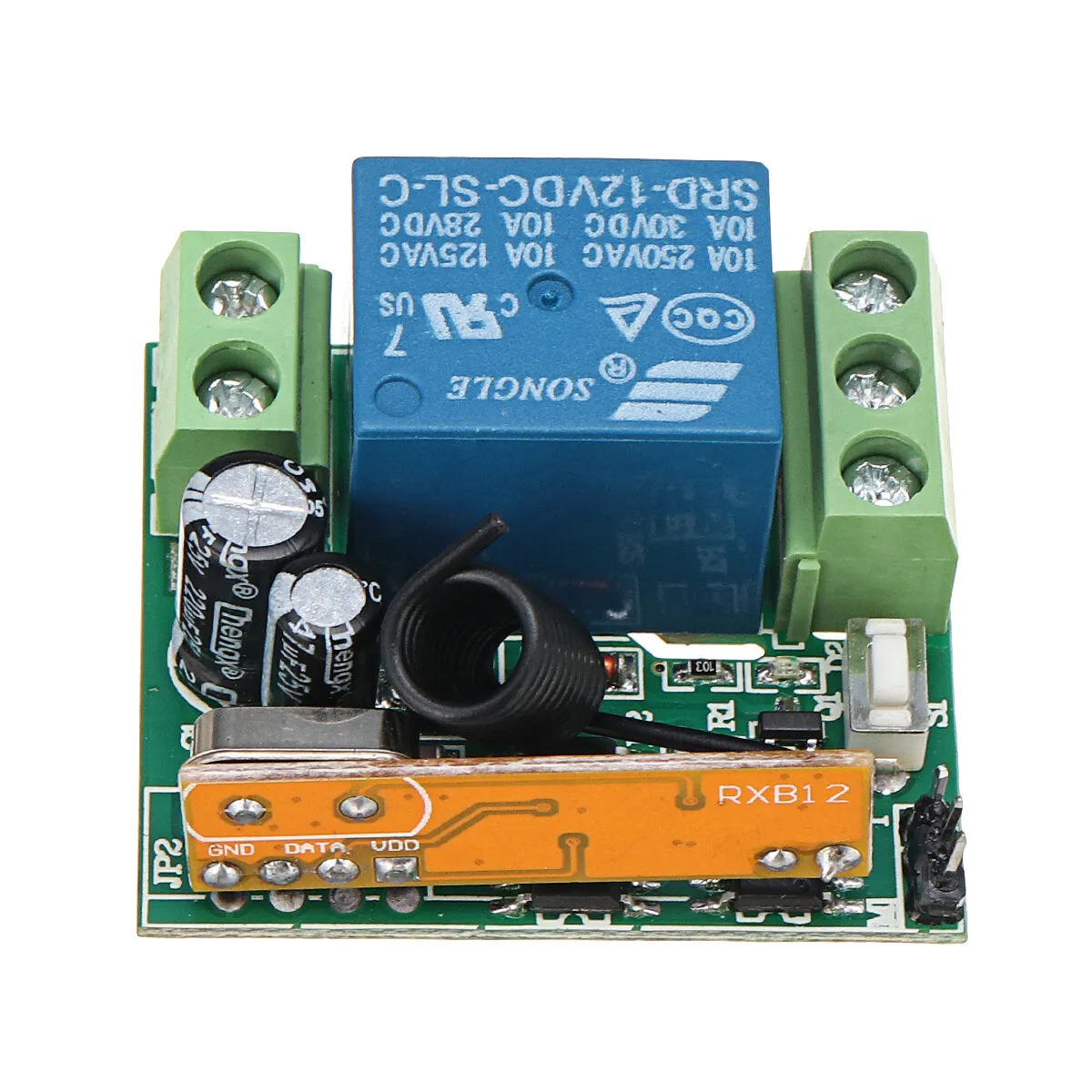 433Mhz DC12V 1CH Wireless Remote Control Switch Relay Receiver Module   2 RF Transmitter