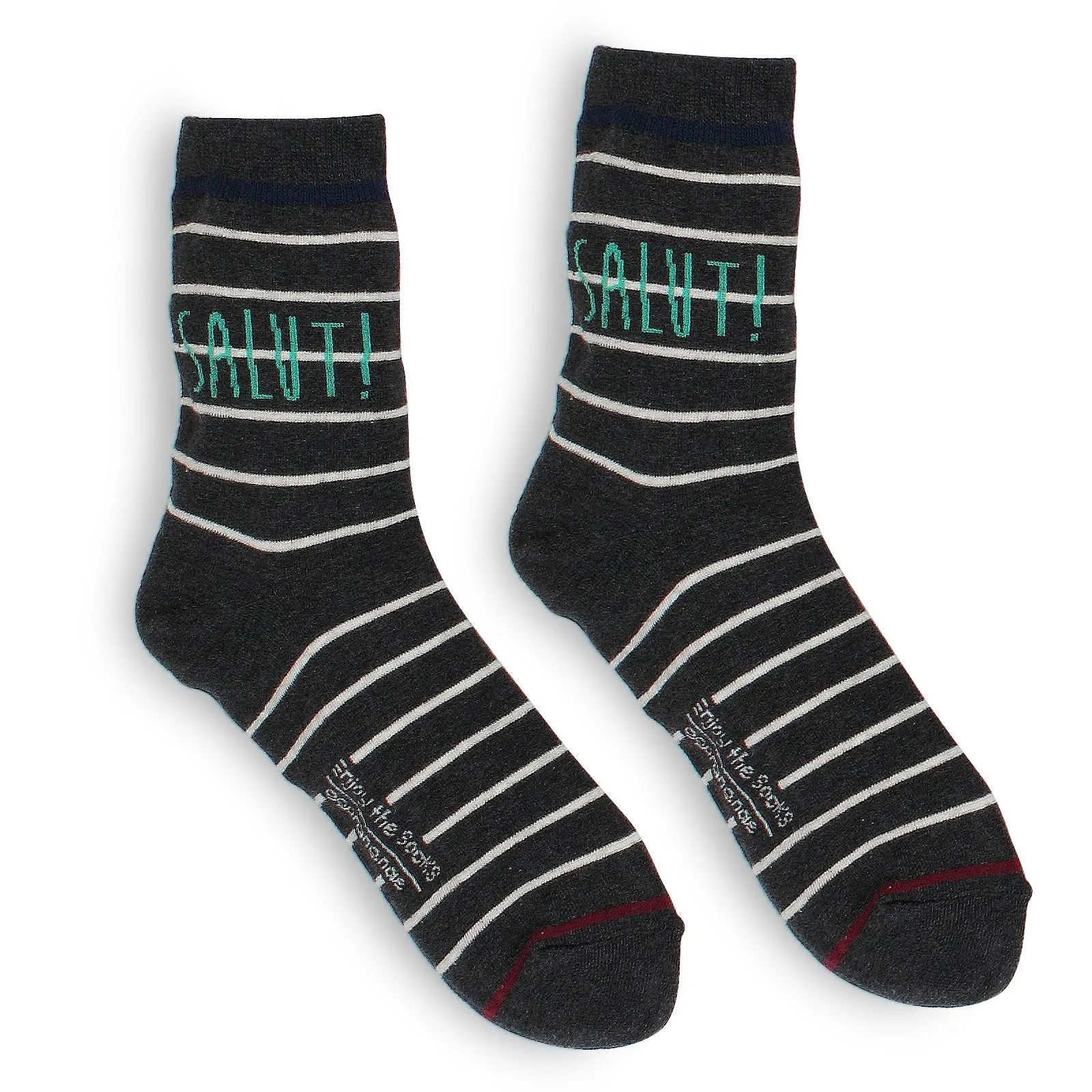 (5 Pairs) Bonjour French Fashion Casual Cotton merci Socks