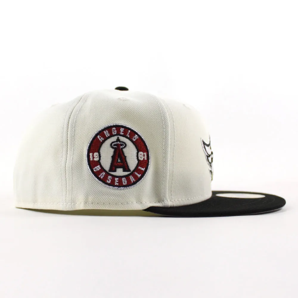 Anaheim Angels 1961 Angels Baseball  New Era 59Fifty Fitted Hat (Chrome White Black Green Gray Under Brim)