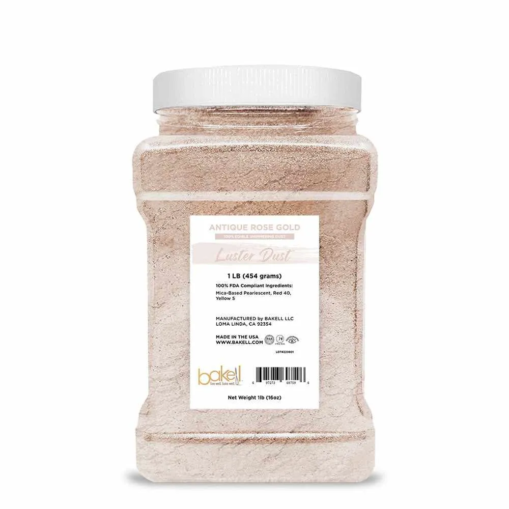 Antique Rose Gold Luster Dust Bulk Size