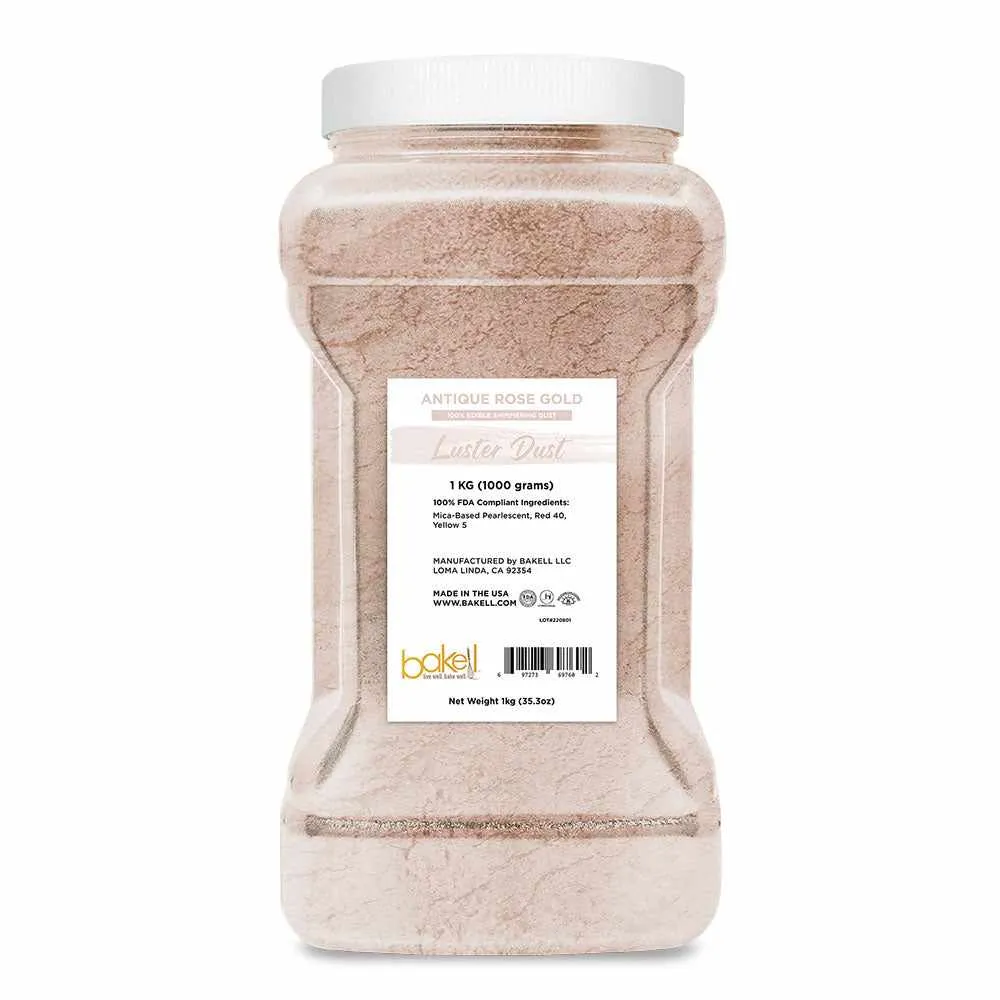 Antique Rose Gold Luster Dust Bulk Size