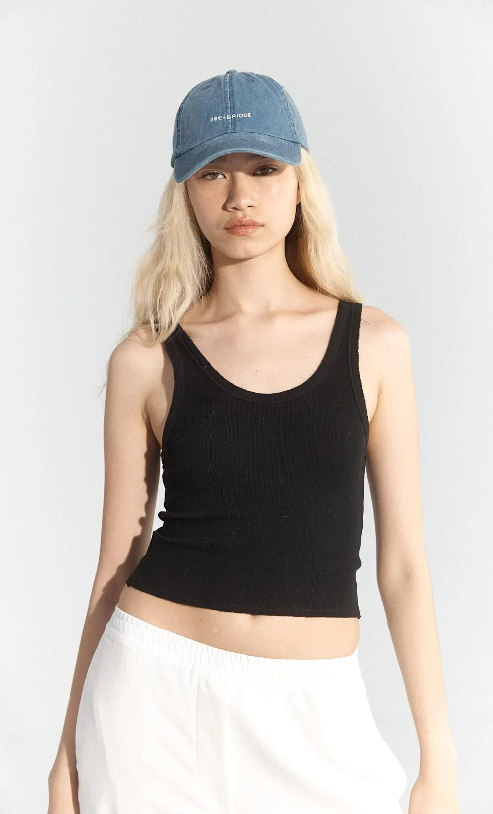 BEC   BRIDGE CAP - DENIM/IVORY