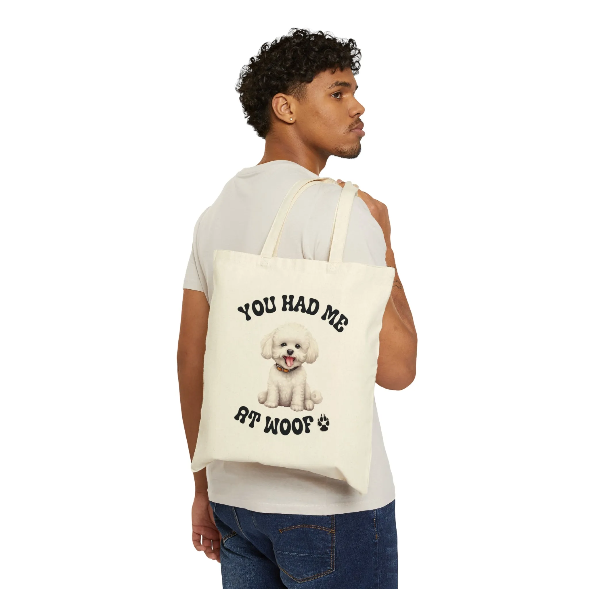 Bichon Frise Cotton Canvas Tote Bag