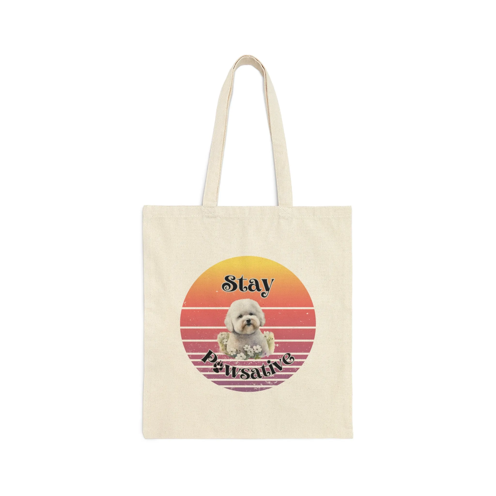 Bichon Frise Cotton Canvas Tote Bag