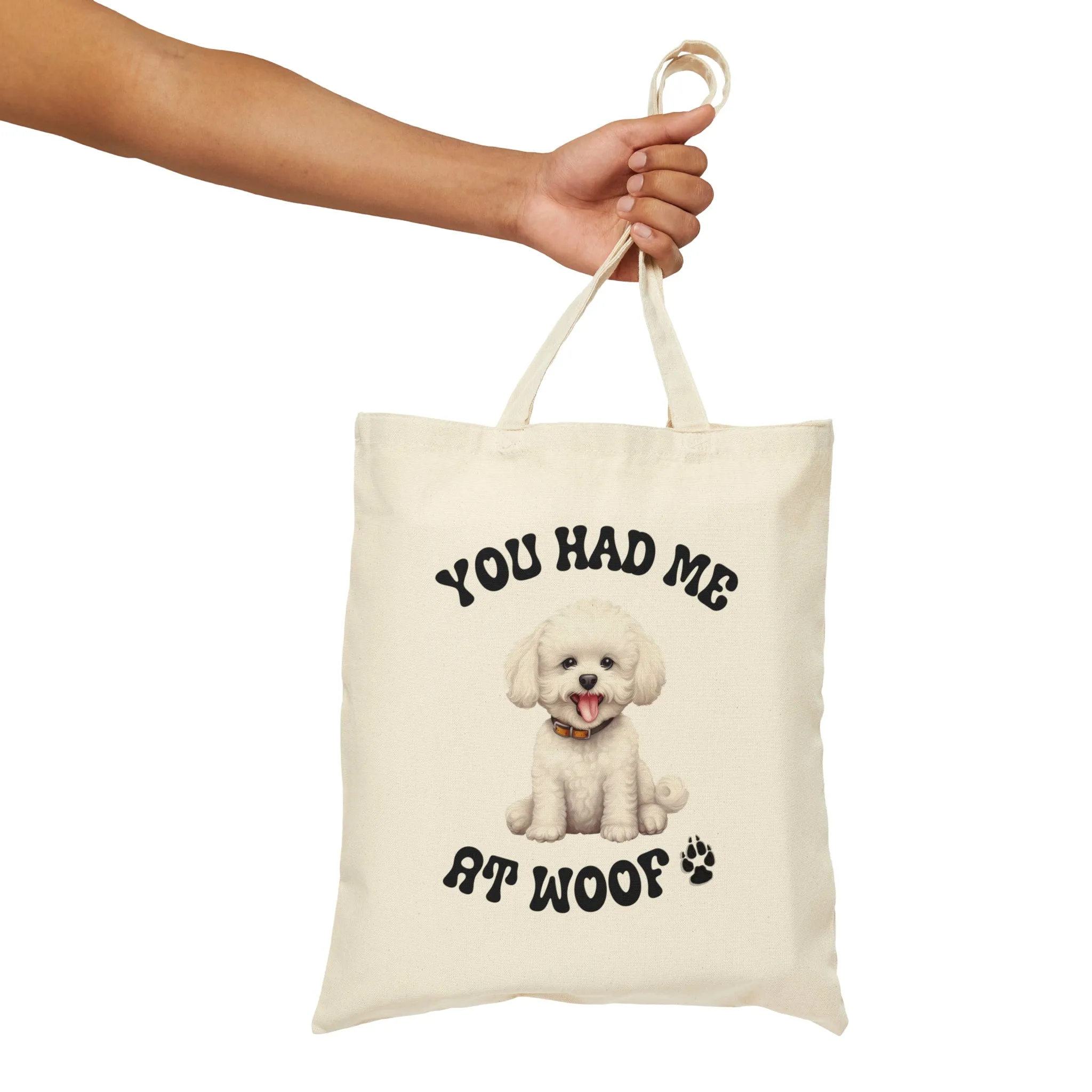 Bichon Frise Cotton Canvas Tote Bag
