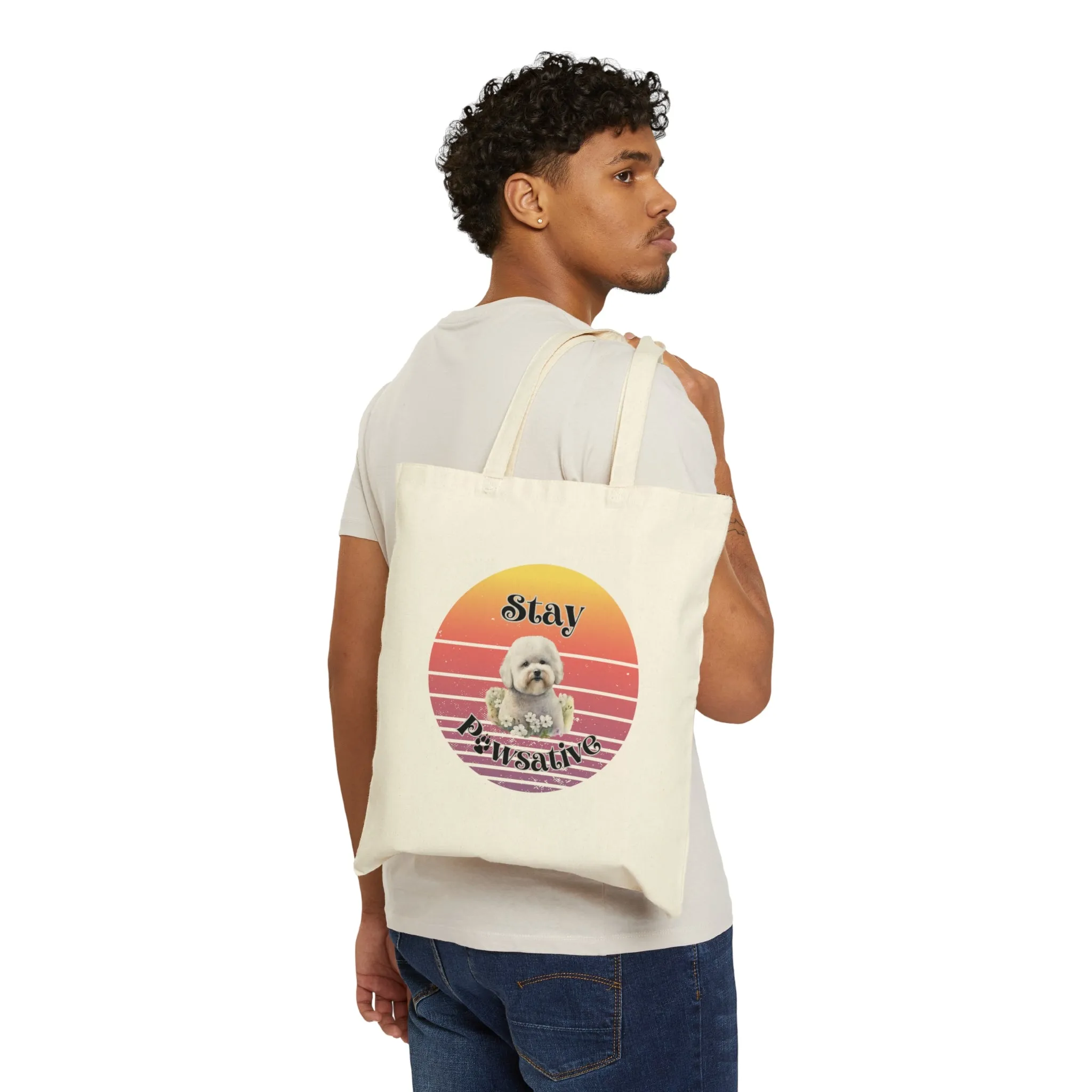 Bichon Frise Cotton Canvas Tote Bag