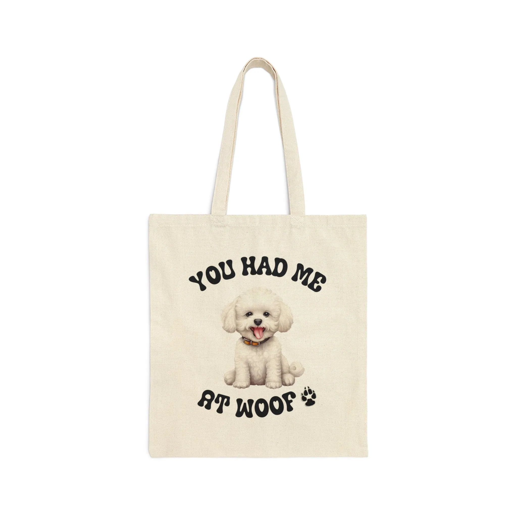 Bichon Frise Cotton Canvas Tote Bag