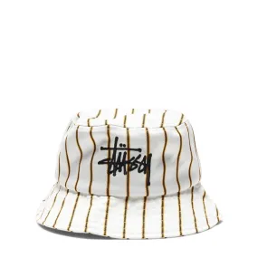BIG LOGO STRIPED BUCKET HAT