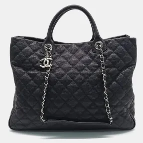 Black Caviar Leather tote bag