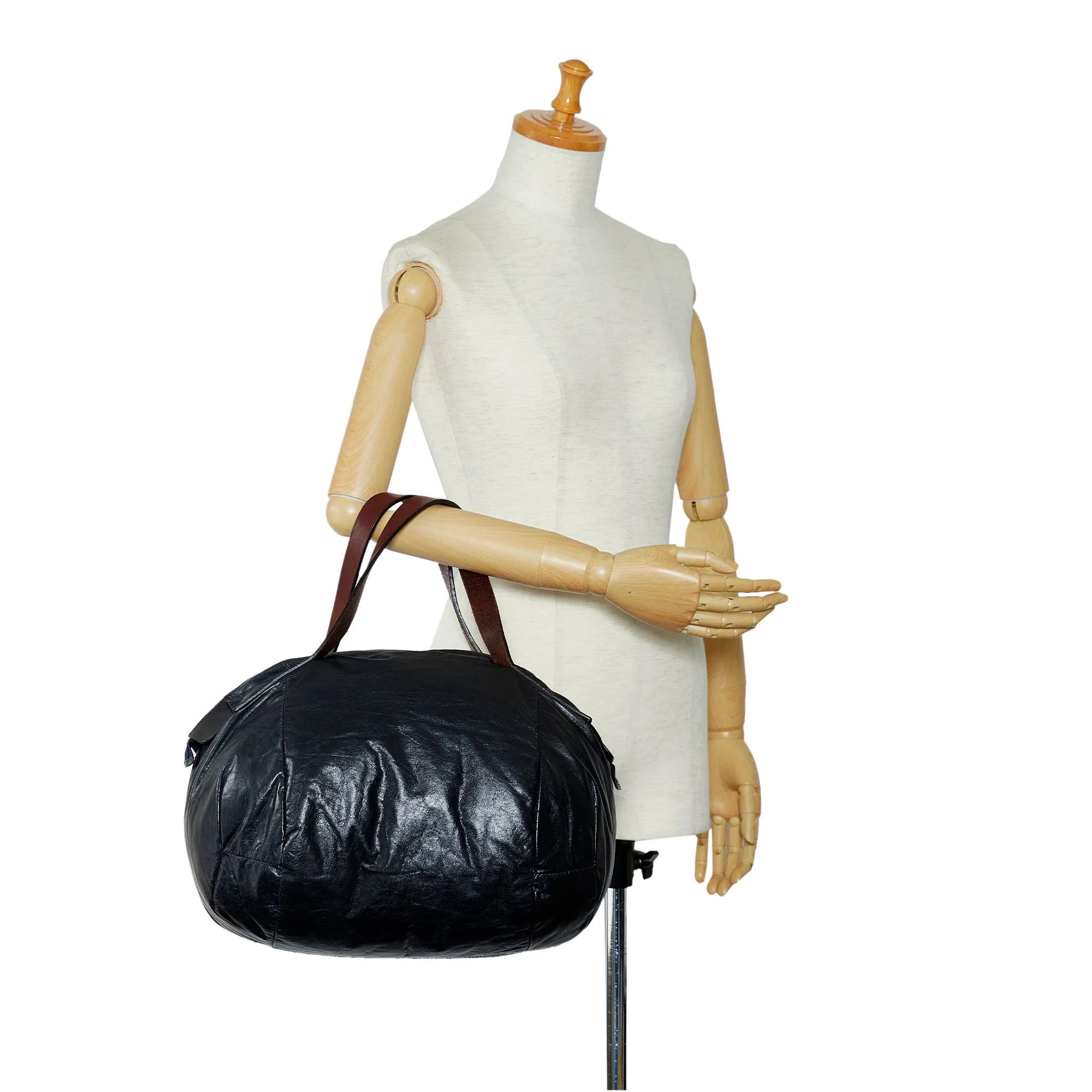 Black Celine Leather Tote Bag