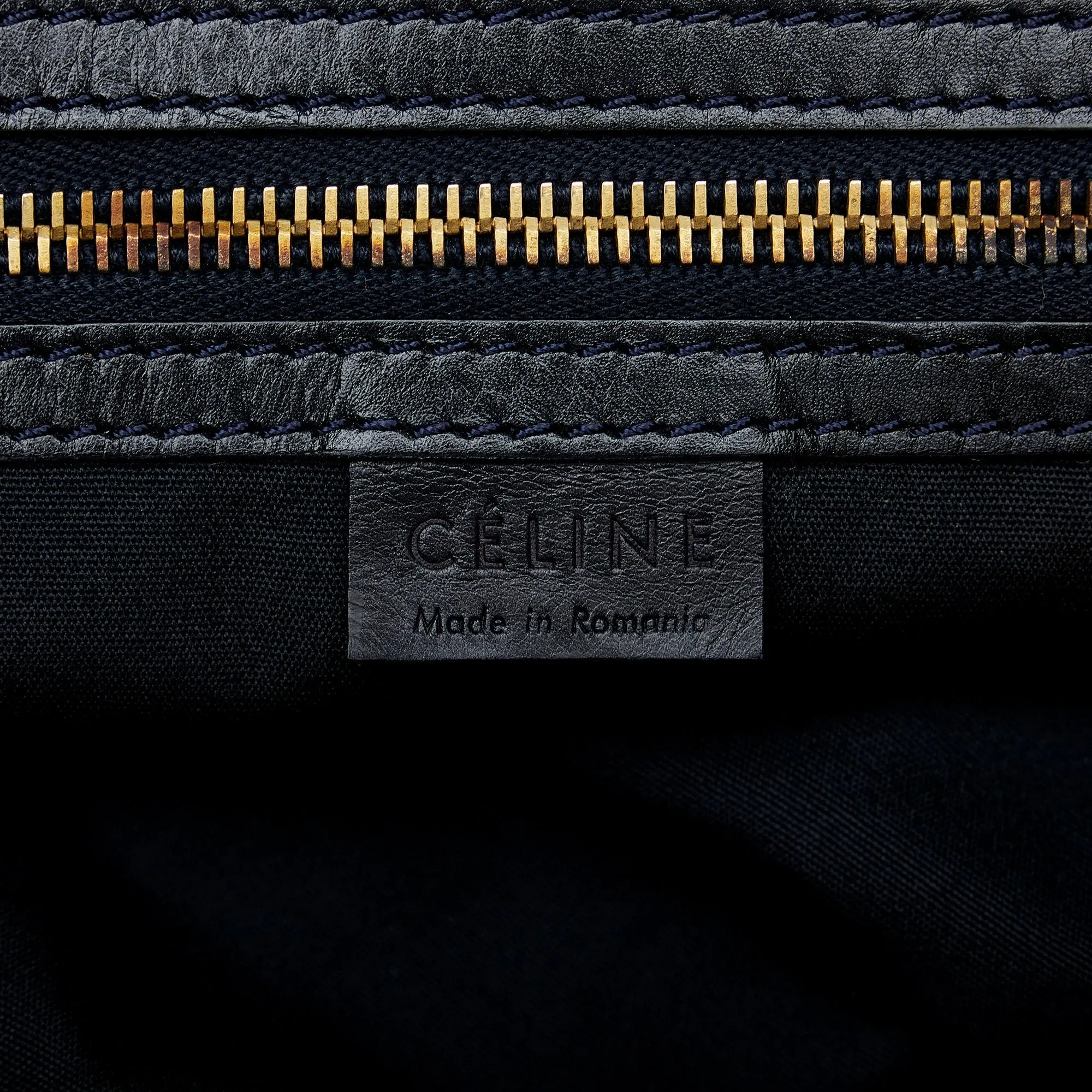 Black Celine Leather Tote Bag