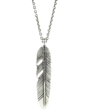 Black Diamond Feather Necklace