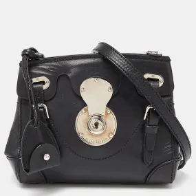 Black Leather Mini Ricky Tote
