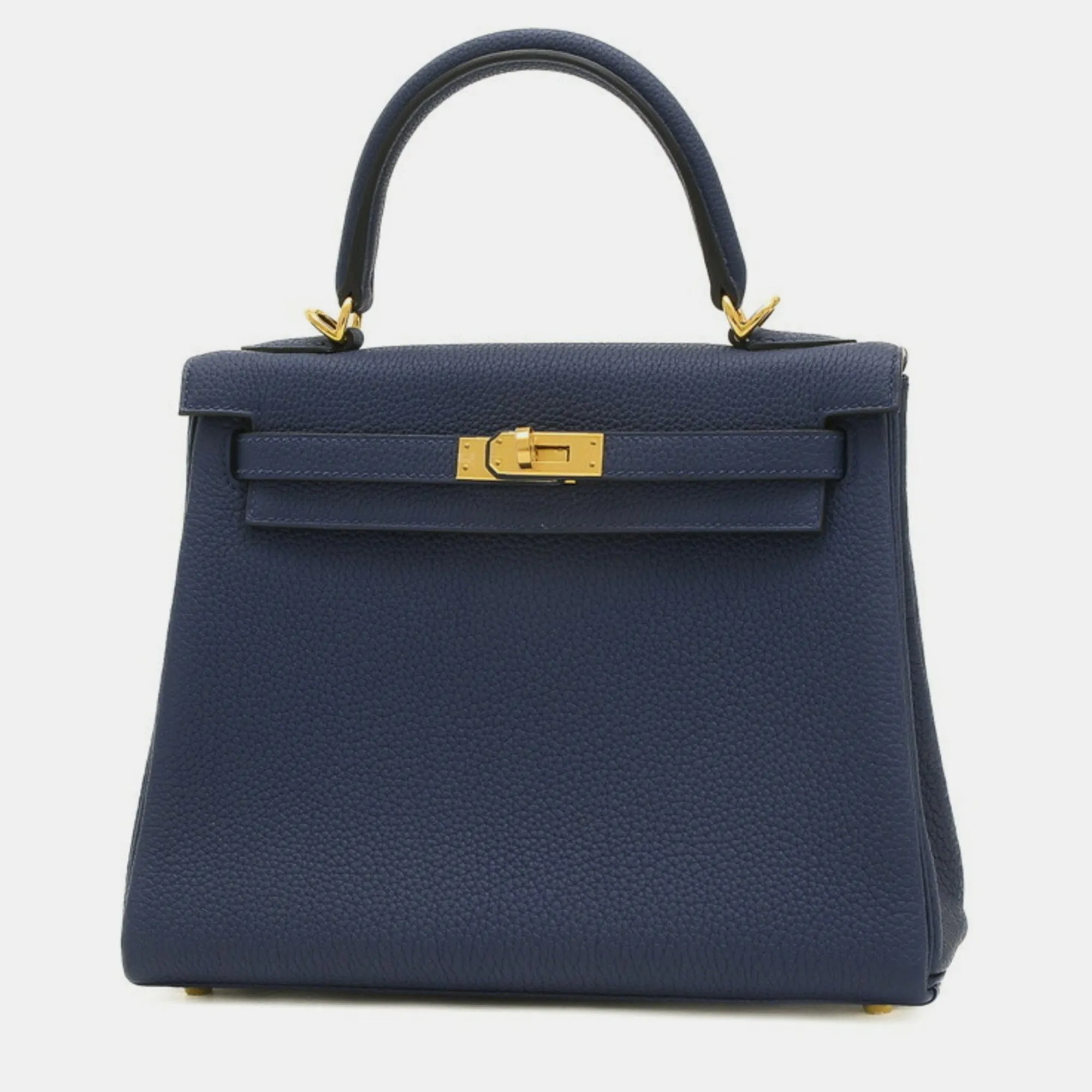 Blue Saphir Togo Leather Kelly 25 Tote Bag