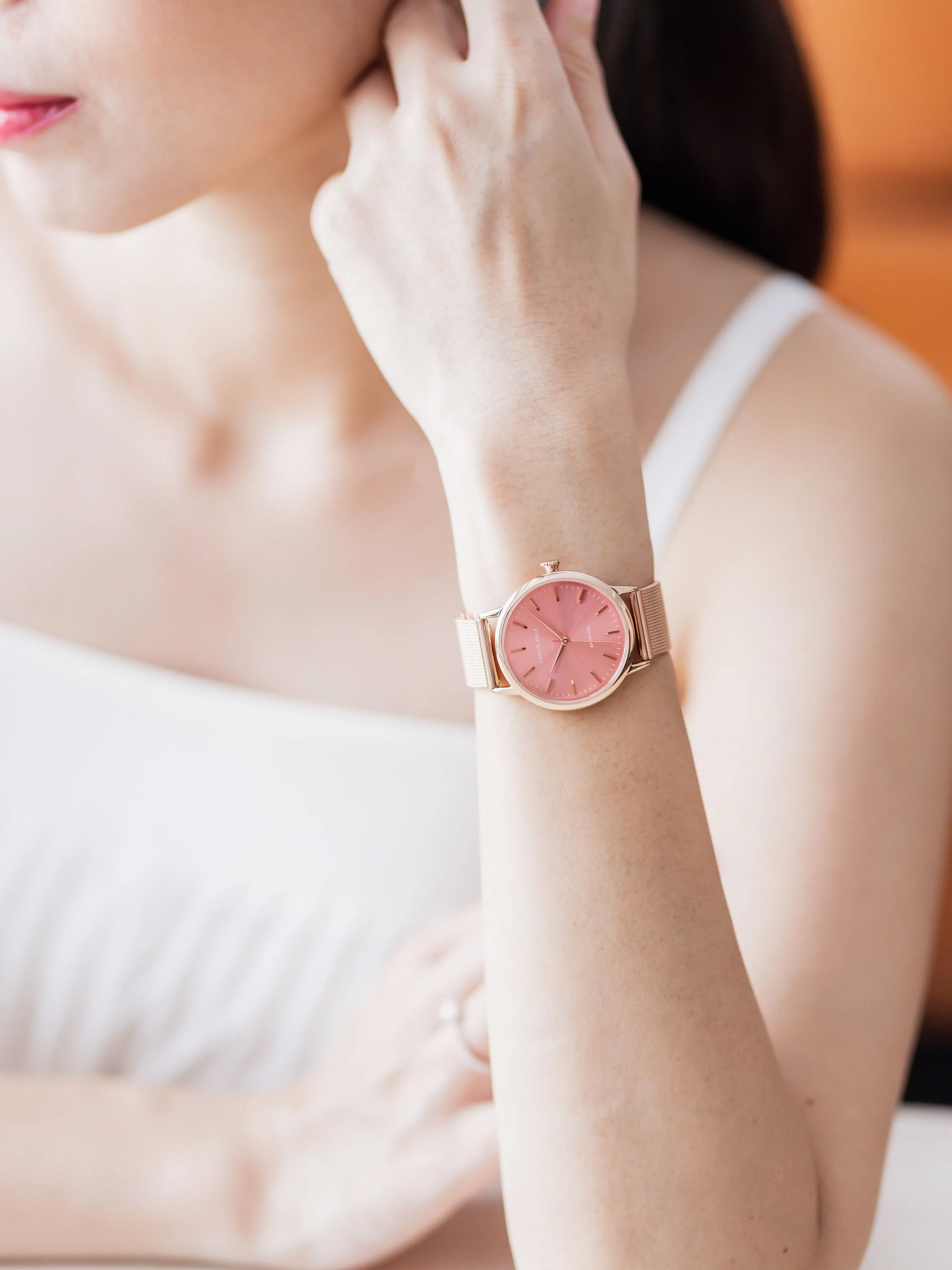 Blush Rose Gold Watch | Rose Gold Mesh Strap