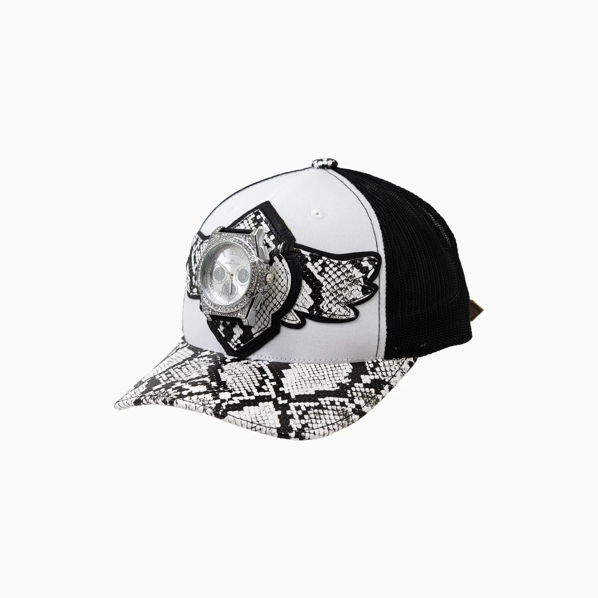 Breyer's Buck 50 Wool Trucker Hat With Faux Snake Skin Visor