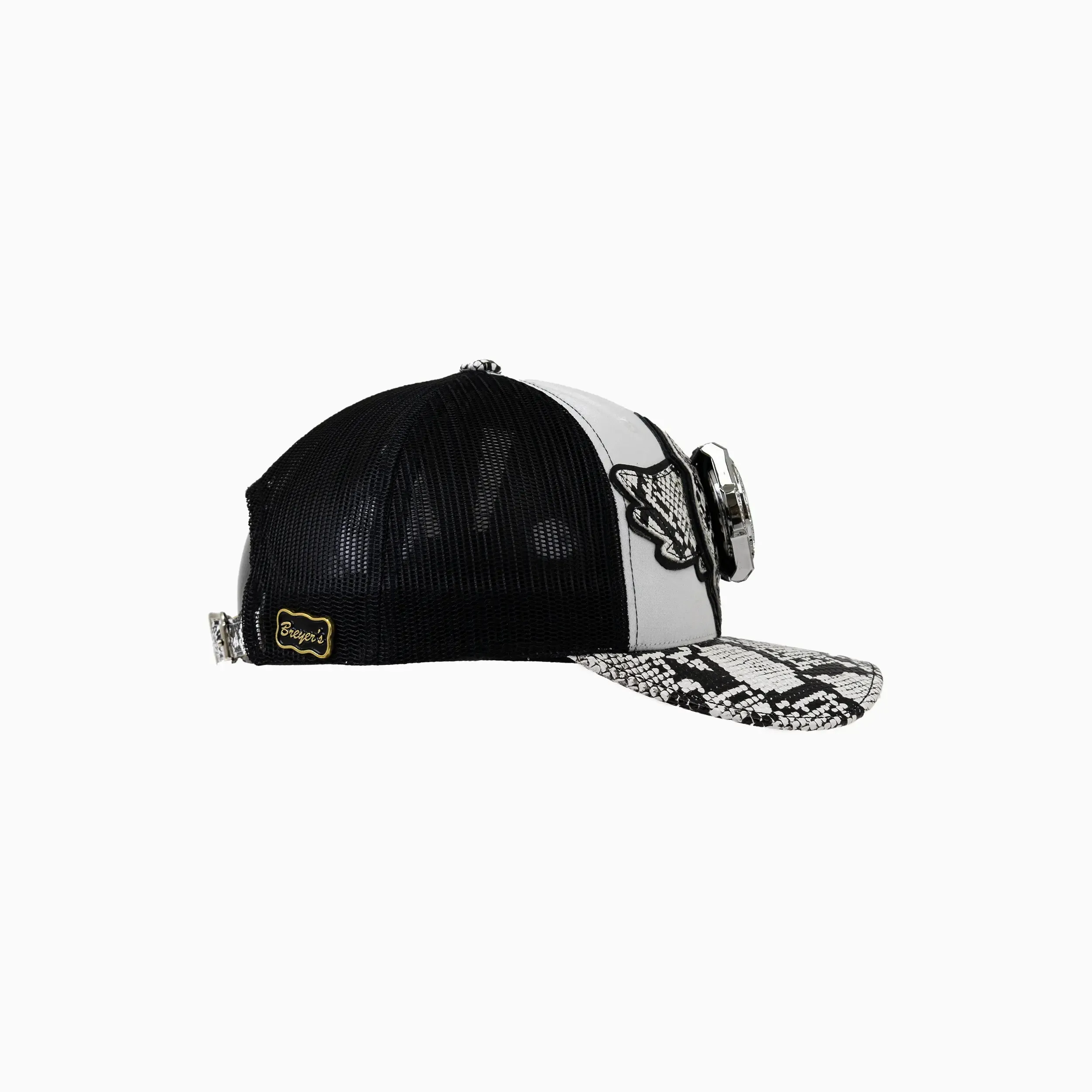 Breyer's Buck 50 Wool Trucker Hat With Faux Snake Skin Visor
