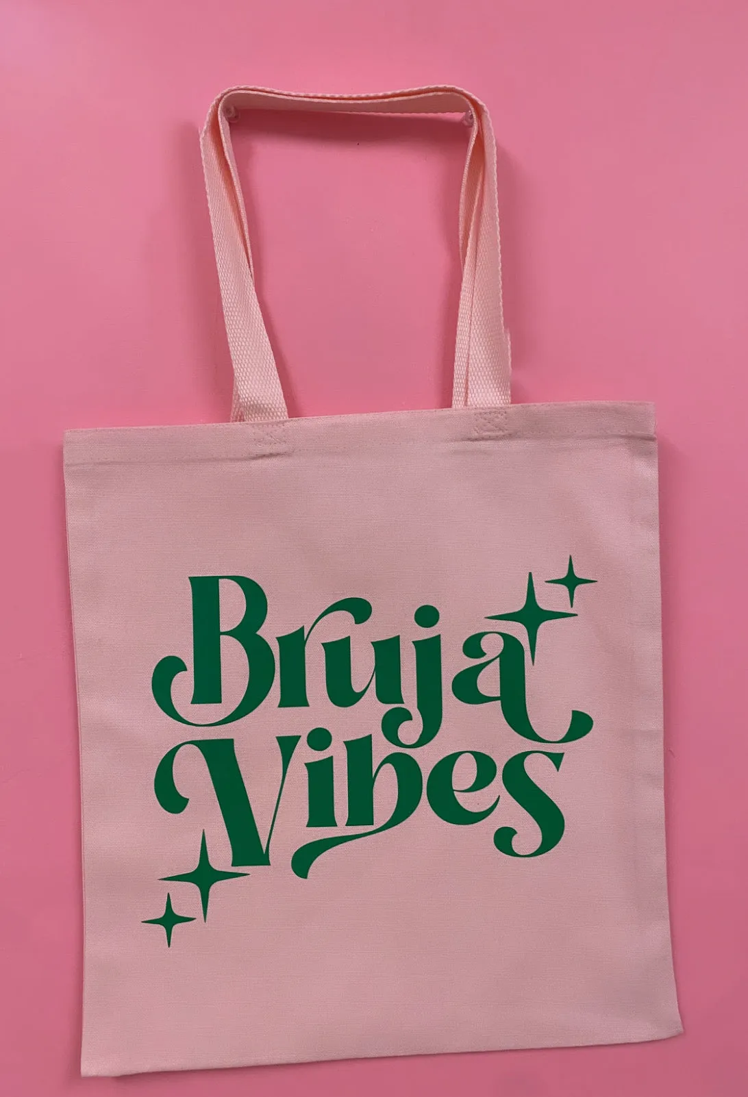 Bruja Vibes Pink Canvas Tote Bag
