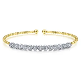 Bujukan Cuff Bracelet with Bezel Set Diamonds