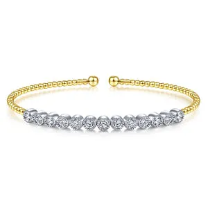 Bujukan Cuff Bracelet with Bezel Set Diamonds