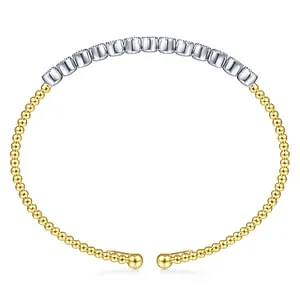 Bujukan Cuff Bracelet with Bezel Set Diamonds