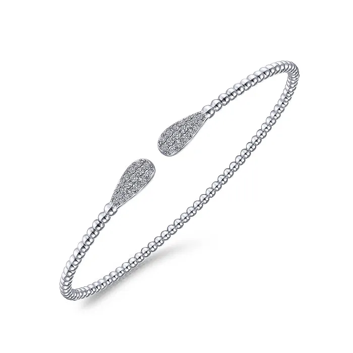 Bujukan Cuff Bracelet with Diamond Teardrops