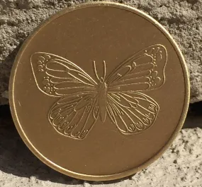 Bulk Lot of 25 Butterfly Bronze Serenity Prayer Medallions