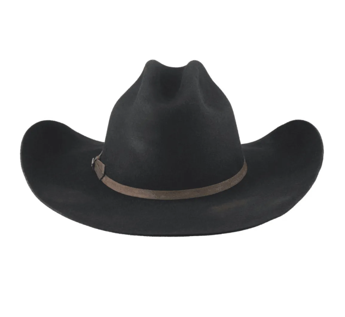 Bullhide Hat Kayce Distressed Black 4X Premiom Wool Western Cowboy Hat 0859BL