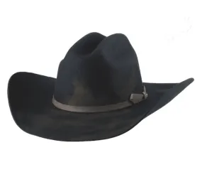 Bullhide Hat Kayce Distressed Black 4X Premiom Wool Western Cowboy Hat 0859BL