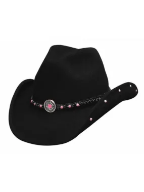 Bullhide Youth Baby Jane Black Wool Western Cowgirl Hat 0421BL