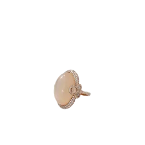 Cabochon Moonstone Diamond Ring