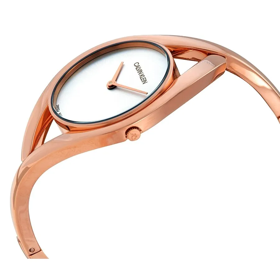 Calvin Klein Party Medium Silver Dial Bangle Ladies Watch K8U2M616
