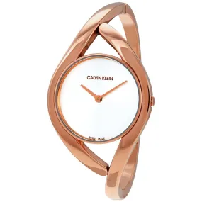 Calvin Klein Party Medium Silver Dial Bangle Ladies Watch K8U2M616