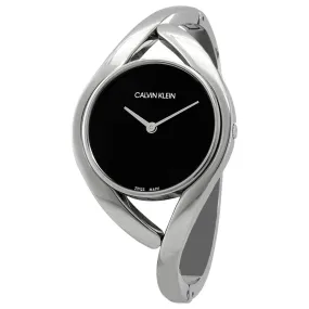 Calvin Klein Party Small Black Dial Bangle Ladies Watch K8U2S111