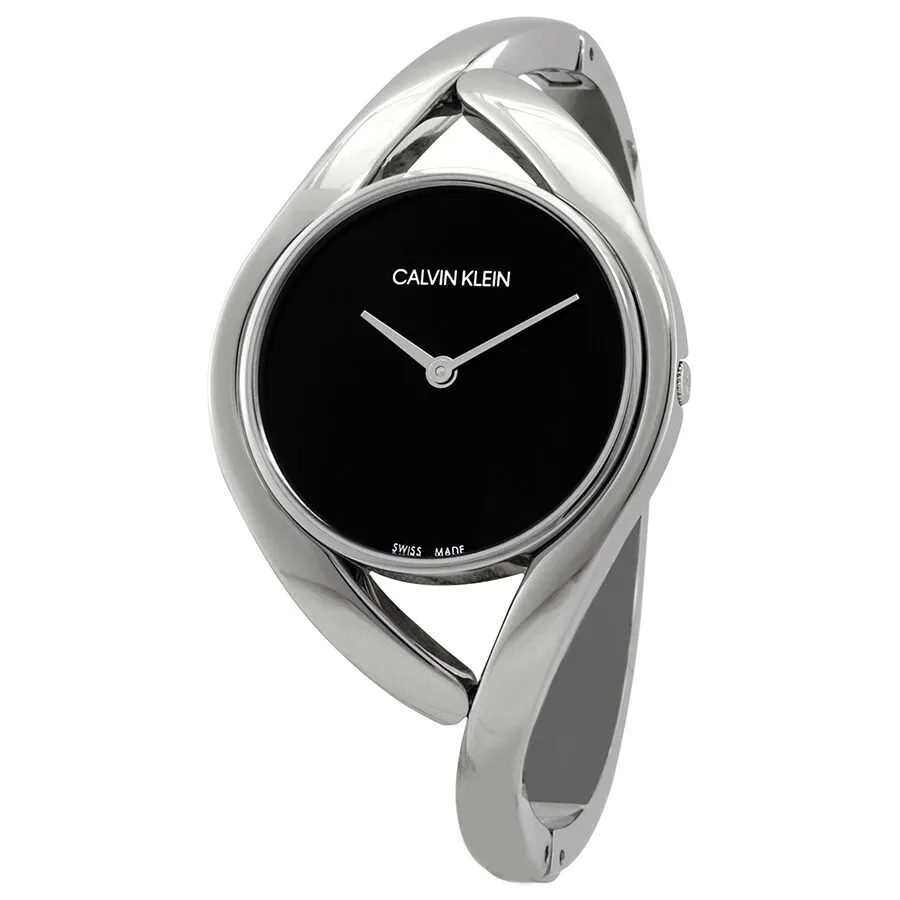 Calvin Klein Party Small Black Dial Bangle Ladies Watch K8U2S111