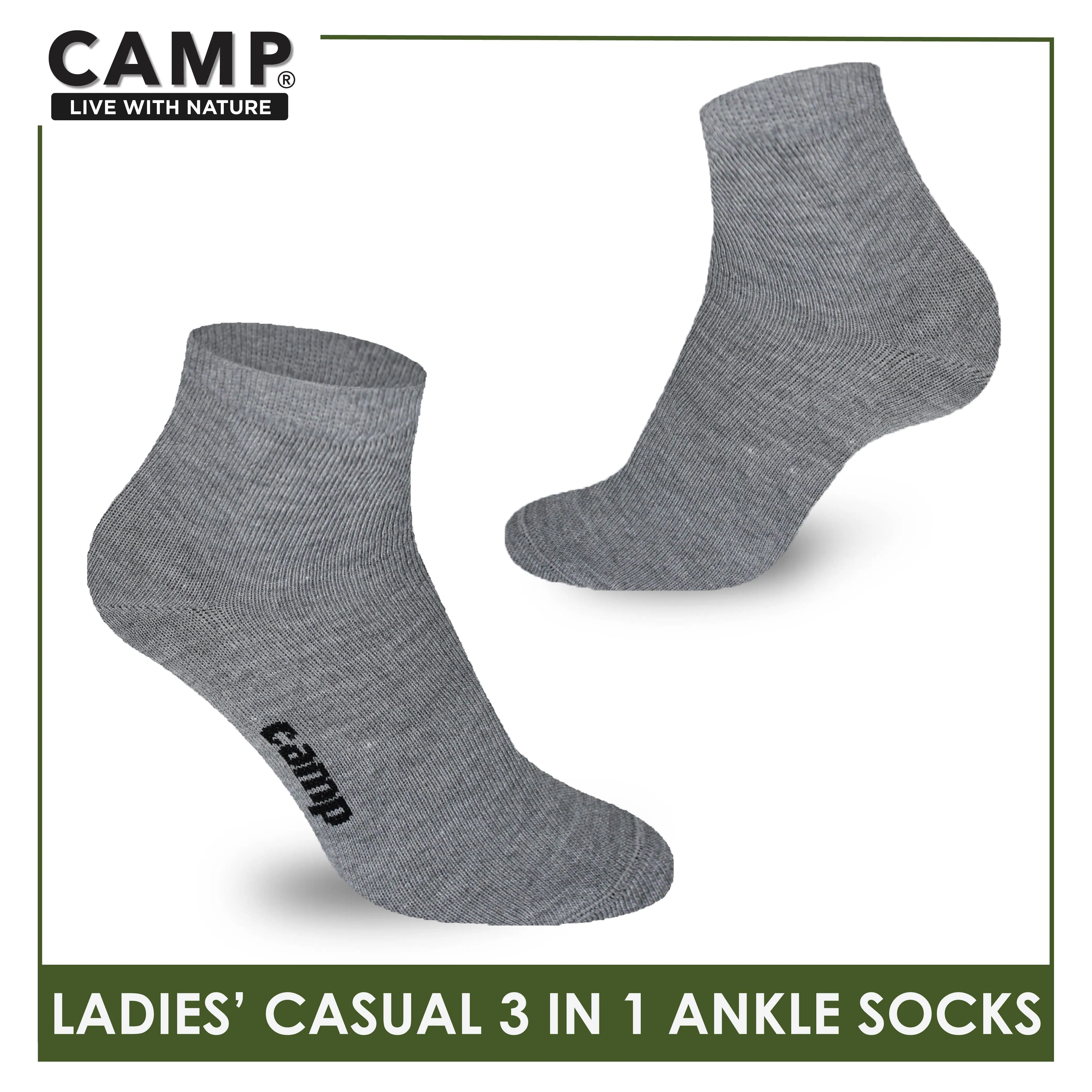 Camp Ladies’ Lite Thin Casual Ankle Socks 3 pairs in a pack CLC2