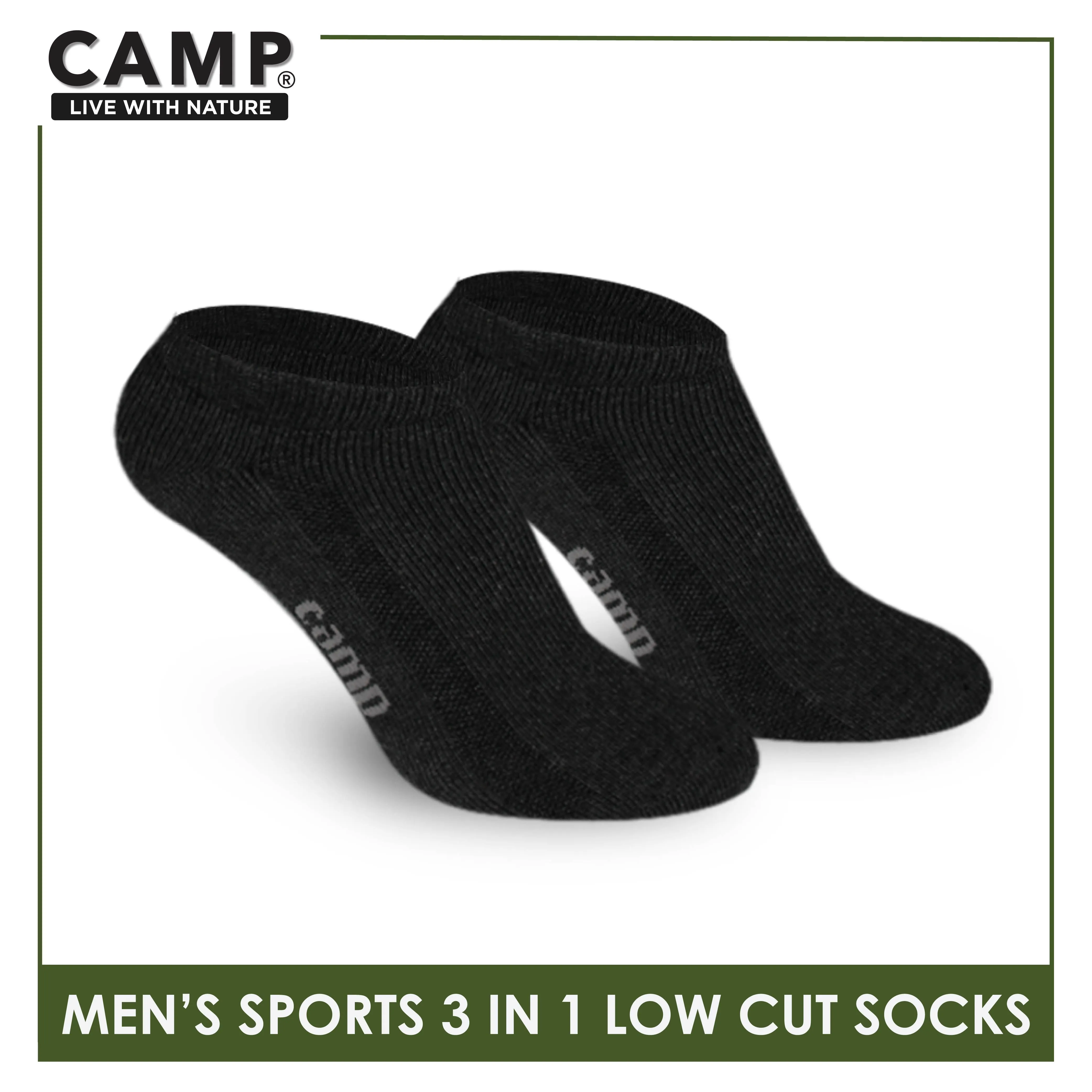 Camp Men's Cotton Thick Sports Low Cut Socks 3 pairs in a pack CMS0